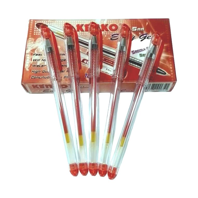 Pulpen Kenko Gel Merah